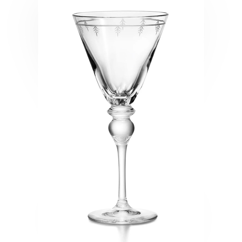 NEW Tiffany & Co Moda Operandi Crest Lead Crystal Wine Glass